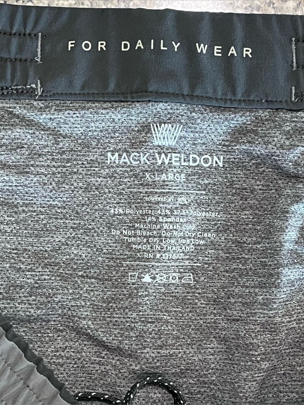 Mack Weldon Grey Athletic Shorts Men’s XL Athleisure - Picture 4 of 7